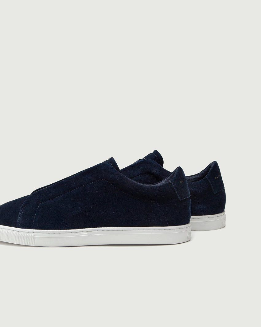 Low 1 Laceless | Navy Suede